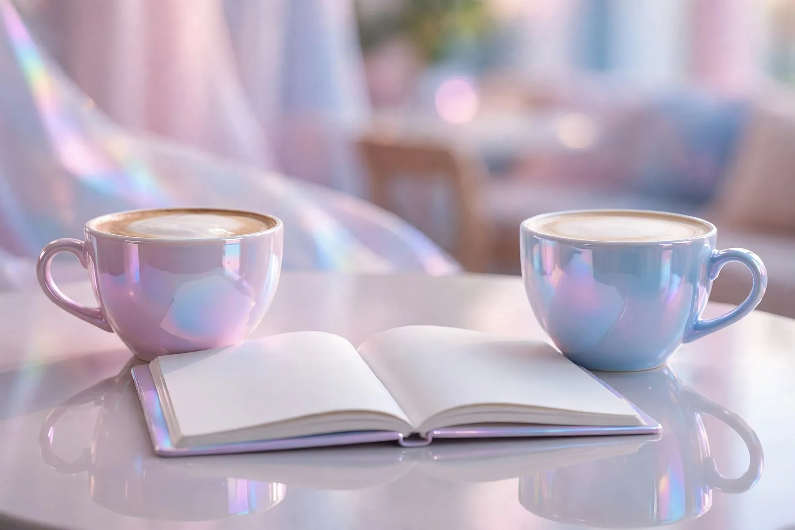 A table set for a meeting